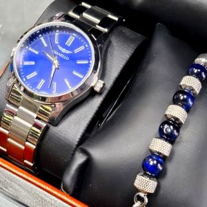 Gianello Men's silver/blue watch.